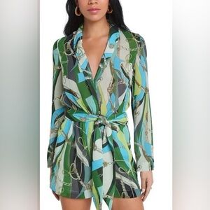 L'AGENCE Multicolor Patterned Jumpsuit